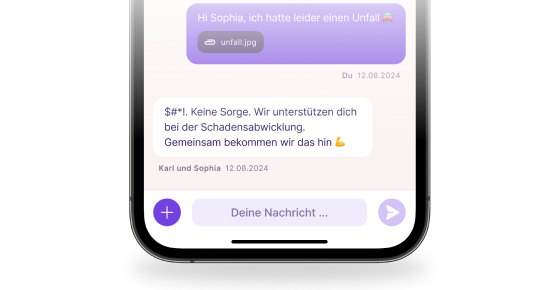 Symbolbild für Chat von der Versicherungs-App Sophia